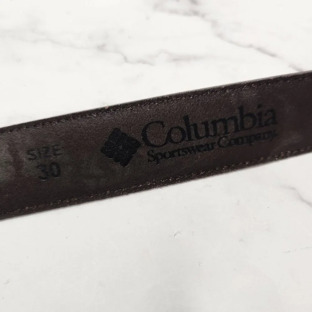 NWT Columbia Brown Leather Belt Traditional 1.5